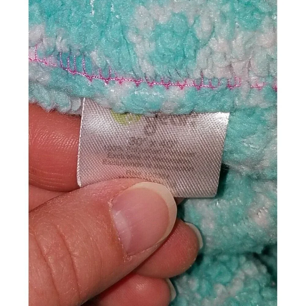 Baby Gear Blue Pink Bird Security Blanket Fleece Lovey White 30